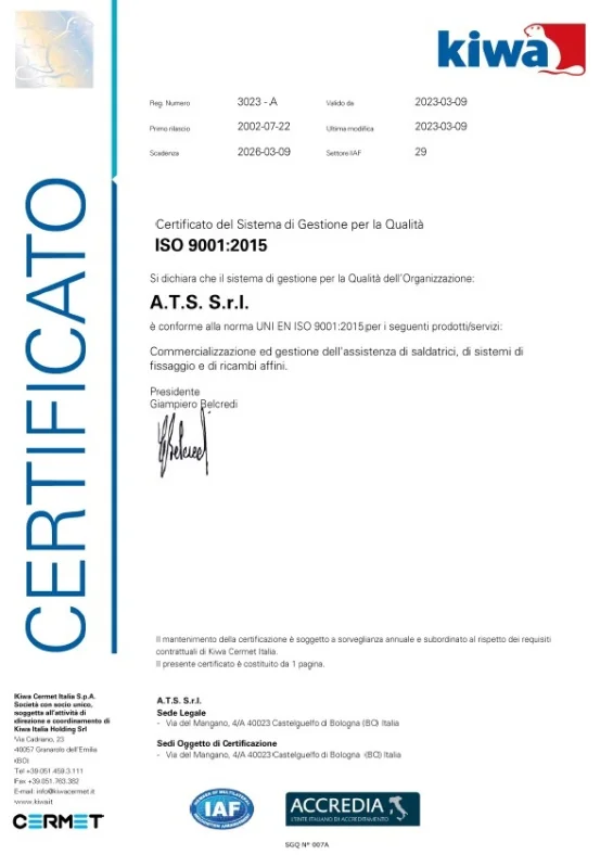 UNI EN ISO 9001:2015